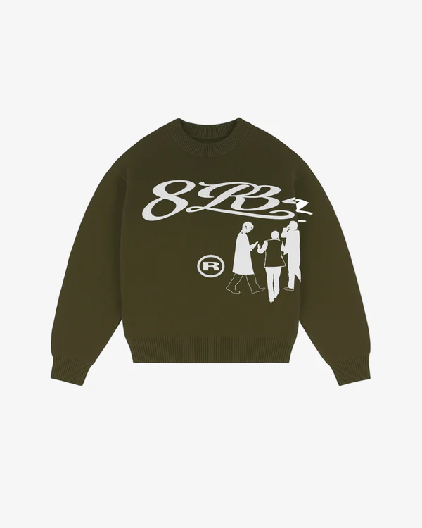 EMBLEM KNIT BROWN