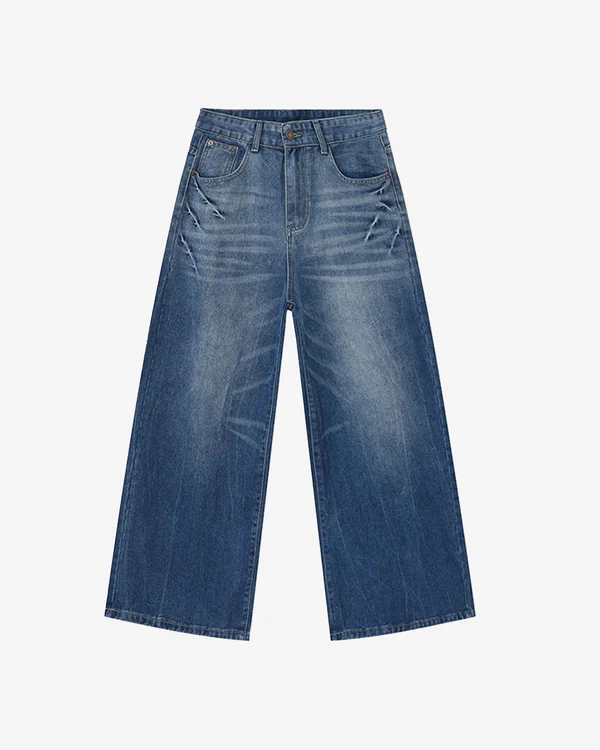 STONE DENIM JEANS BLUE